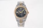 TW Factory Copy Rolex Datejust 41MM Watch Diamond Yellow Gold Bezel Grey Dial Watch